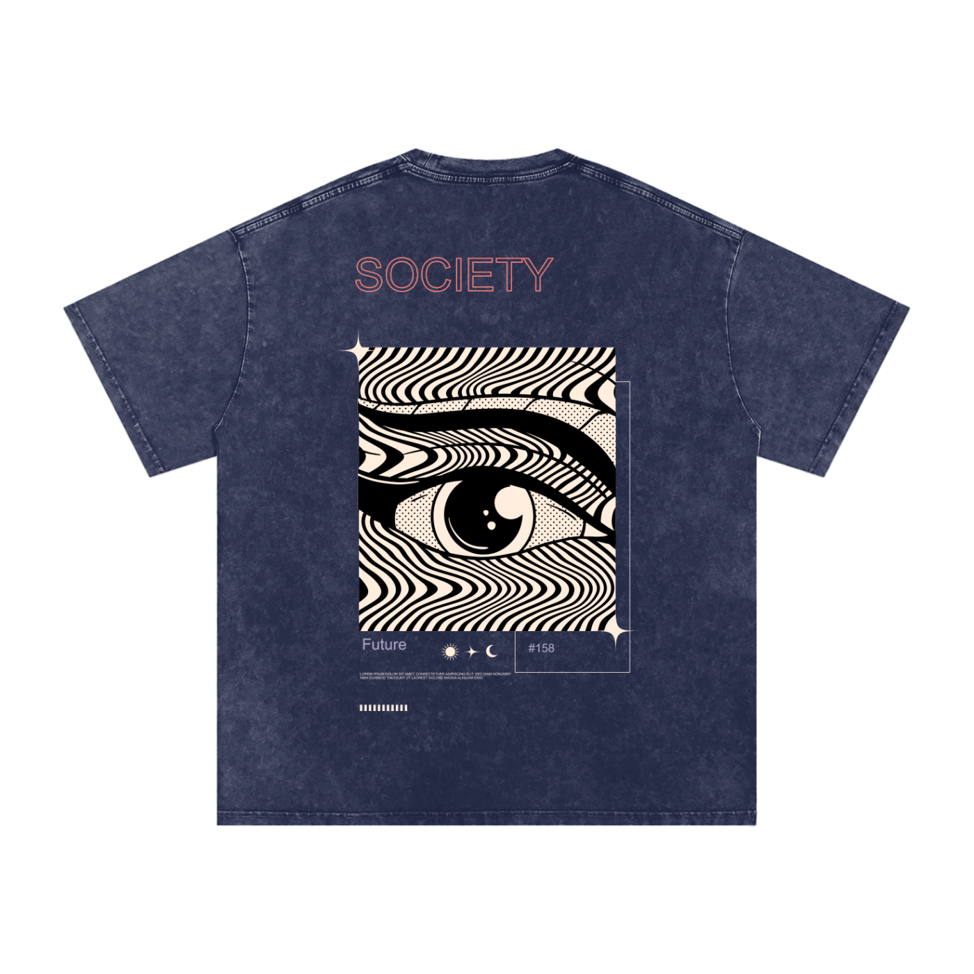 Heavyweight Streetwear,Surrealist Graphic Tee,Optical Art Shirt,Luxury Streetwear Shirt,Warped Eye Graphic,Drop Shoulder Tee,Society Future Design,Premium Oversized Shirt,Modern Surreal Fashion,High-End Graphic Tee